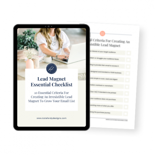 free resources_Lead magnet essential checklist kate fordy designs